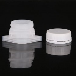 large diameter 40mm plastic spout and cap for 5L pouch